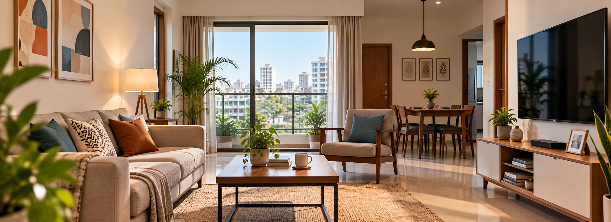 Sunlit interior in a Tat:vm home